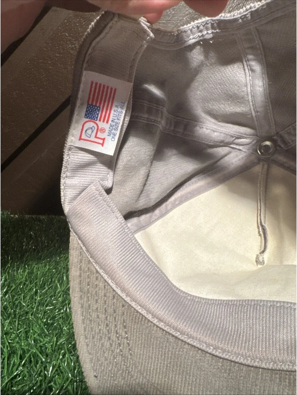 VTG Freightliner Truck Centers Hat Corduroy Snapback Cap Tan Orange 80s Vtg